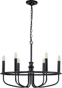 Изображение товара Подвесная люстра Kichler Capitol Hill KL-CAPITOL-HILL6-BLK в виде свечи