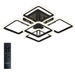 Изображение товара Люстра потолочная накладная с пультом ду Natali Kovaltseva Spektr HIGH-TECH LED LAMPS 82022 BLACK