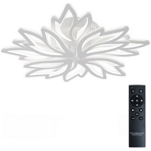 Изображение товара Потолочная люстра (+ночной режим) светодиодная с пультом ДУ 160W, белый, LED Natali Kovaltseva Rif LED LAMPS 81118/6C