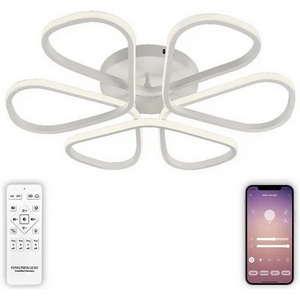 Изображение товара Потолочная светодиодная люстра с пультом ДУ, моб. приложением 120W, LED Natali Kovaltseva LED LAMPS 81121/7C (Умный дом)