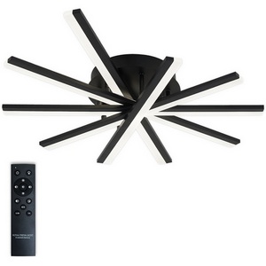 Изображение товара Потолочная люстра Natali Kovaltseva Line LED LAMPS 81174 с пультом ДУ, моб. приложением 120W, черный, LED (Умный дом)