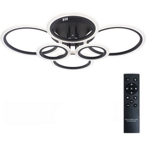 Изображение товара Потолочная люстра (+ночной режим) светодиодная с пультом ДУ 132W, черный, LED Natali Kovaltseva Home LED LAMPS 81440