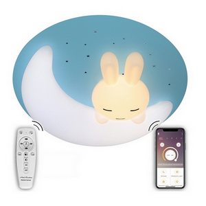 Изображение товара Потолочная люстра с теплым белым светом светодиодная для детской с пультом и управлением со смартфона регулировкой яркости цветовой температуры ночной режим таймер LAMPS 81087 Natali Kovaltseva LED (Умный дом)