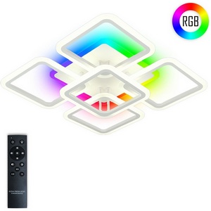 Изображение товара Потолочная RGB светодиодная люстра (+ночной режим)с пультом ДУ, с подсветкой 140W LAMPS 81138 Natali Kovaltseva Spektr LED