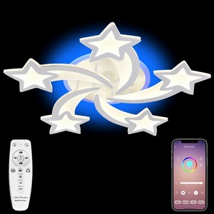 Изображение товара Люстра потолочная светодиодная с rgb подсветкой (+ночной режим) с пультом LAMPS 81145, 120W, белый, с подсветкой Natali Kovaltseva LED LIGHT 81145 (Умный дом)