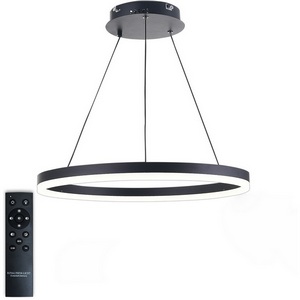 Изображение товара Подвесной светильник с черной арматурой с ПДУ светодиодный LAMPS 81295, 80W, черный, Natali Kovaltseva LED LIGHT 81295 кольцо