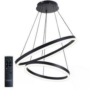 Изображение товара Подвесной светильник с ПДУ светодиодный LAMPS 81298, 160W, черный, Natali Kovaltseva LED LIGHT 81298 кольцо