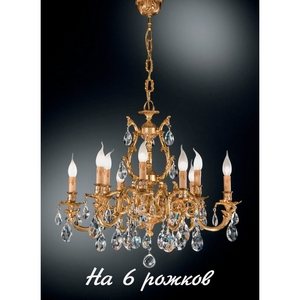 Изображение товара Подвесная люстра с хрусталем Nervilamp 1635 1635/6 подсвечник