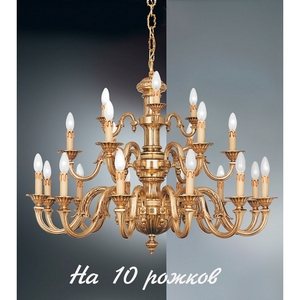 Изображение товара Большая люстра Nervilamp 3460 3460/10 подсвечник