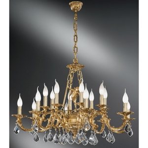 Изображение товара Большая люстра с хрусталем Nervilamp 700 700/8+8 подсвечник