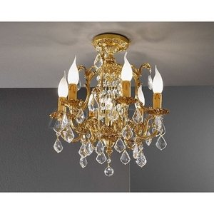 Изображение товара Потолочная люстра с хрусталем Nervilamp 855 855/6+1PL подсвечник