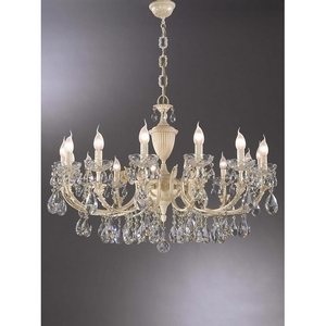 Изображение товара Большая люстра с хрусталем Nervilamp 910 910/12+6 подсвечник