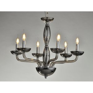 Изображение товара Люстра подвесная диаметром 40 см 12606/C Newport 12600 smoke в виде свечи