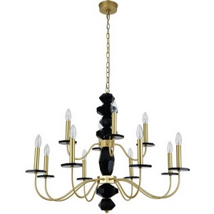 Изображение товара Подвесная люстра Newport 3870 3878+4/С brass в виде свечи