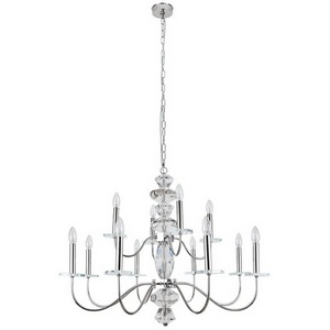 Изображение товара Подвесная люстра Newport 3870 3878+4/С nickel в виде свечи