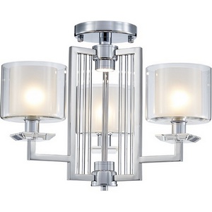 Изображение товара Потолочная люстра Newport 4400 4405/PL chrome на штанге классическая со стеклянными плафонами