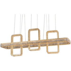 Изображение товара Большой подвесной светильник хрустальный светодиодный 8233+1/S gold NEW Newport 8230