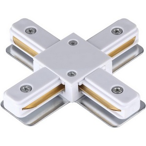 Изображение товара Соединитель с токопроводом X для однофазного двухжильного шинопровода IP20 220V NT22 белый Novotech 135145