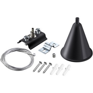 Изображение товара Подвесной комплект с 2-х метровым тросом для однофазного двухжильного шинопровода IP20 NT22 черный Novotech 135152