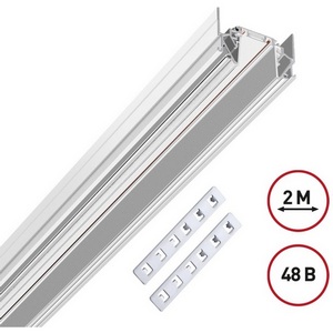 Изображение товара Низковольтный шинопровод встраиваемый для монтажа в натяжной потолок Novotech Smal 135202 SHINO 2м IP20 48V