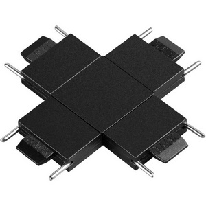 Изображение товара Соединитель с токопроводом "X" для низковольтного шинопровода Novotech Easy 135270 черный