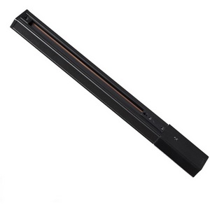 Изображение товара Однофазный шинопровод накладной Novotech Expert 135296 черный трехжильный с токопроводом и заглушкой 3м IP20 220V