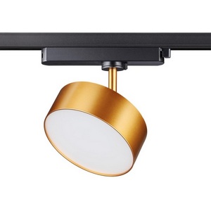 Изображение товара Cветильник светодиодный трековый однофазный трехжильный IP20 24W 4000K 2100Лм 100-265V NT21 092 матовое золото Novotech Prometa 358757