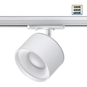 Изображение товара Cветильник светодиодный трековый однофазный трехжильный 220V с переключ. цв. температуры IP20 3000-4000-6000К 12W вниз + 3W вверх NT22 белый Novotech Giro 358973