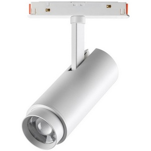 Изображение товара Трековый светильник для низков. шинопровода с переключ. цветовой температуры и мощности Novotech Flum 359206 SHINO белый IP20 LED 3000К\4000К\6000К 5W/9W/13W 48V