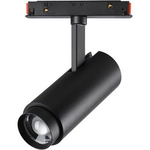 Изображение товара Трековый светильник для низков. шинопровода с переключ. цветовой температуры и мощности Novotech Flum 359207 SHINO черный IP20 LED 3000К\4000К\6000К 5W/9W/13W 48V