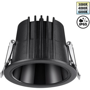 Изображение товара Светильник встраиваемый Novotech Lang 359425 черный с переключателем цв. температуры IP65 LED 10W 220V 3000К\4000К\6000К