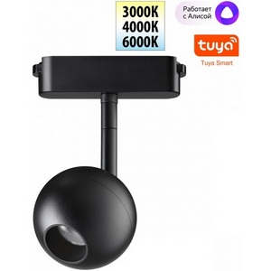 Изображение товара Трековый смарт-светильник для низковольтного шинопровода Novotech Easy 359471 черный с двумя режимами работы LED 12W 24V 3000-6000K (Умный дом, Алиса)