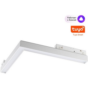 Изображение товара Трековый угловой светильник низковольтный диммируемый Novotech Flum 359501 SHINO белый LED 24W 48V 3000-6500K