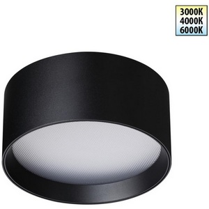 Изображение товара Светильник накладной светодиодный с переключ. цв. температуры Novotech Orbis 359597 черный IP20 LED 18W 220-240V 3000К\4000К\6000К