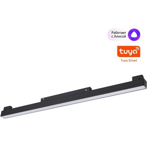 Изображение товара Трековый светильник низковольтный светодиодный Novotech Flum 359631 черный диммир. со сменой цв.температуры, пульт ДУ/Tuya Smart Life IP20 LED 20W 48V 3000-6000K (Умный дом, Алиса)