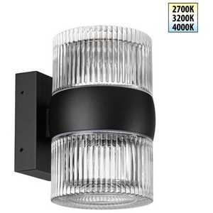 Изображение товара Настенный уличный светильник Novotech Estima 359718 черный с переключателем цв. температуры IP65 LED 16W 100-240V 2700К/3200К/4000К