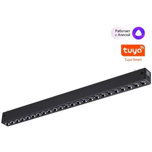 Изображение товара Трековый светильник однофазный светодиодный Novotech Vector 359933 черный диммир. со сменой цв.температуры, пульт ДУ/Tuya Smart Life IP20 LED 24W 3000-6000K 90-240V (Умный дом)