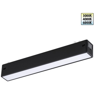 Изображение товара Трековый светильник однофазный светодиодный Novotech Vector 359936 черный с переключ. цв. темпер. IP20 LED 3000К\4000К\6000К 10W 90-240V