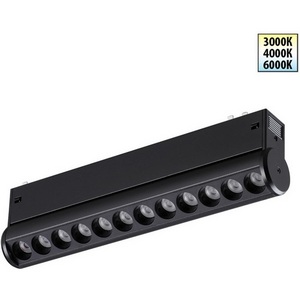 Изображение товара Трековый светильник однофазный светодиодный Novotech Vector 359946 черный с переключ. цв. темпер. IP20 LED 3000К\4000К\6000К 10W 90-240V