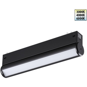 Изображение товара Трековый светильник однофазный светодиодный Novotech Vector 359950 черный с переключ. цв. темпер. IP20 LED 3000К\4000К\6000К 10W 90-240V