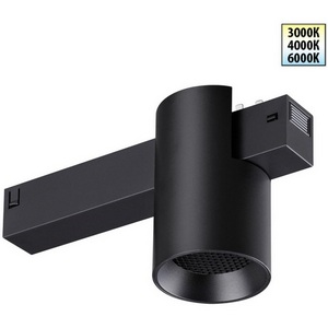 Изображение товара Трековый светильник однофазный светодиодный Novotech Vector 359954 черный с переключ. цв. темпер. IP20 LED 3000К\4000К\6000К 10W 90-240V