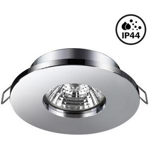Изображение товара Потолочный светильник точечный хромированные встраиваемый влагозащищенный Novotech Aqua 370802