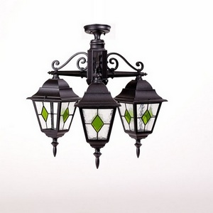Изображение товара Потолочный светильник уличный IP44 Oasis Light QUADRO M lead GLASS 79970MAlgG/3 Bl