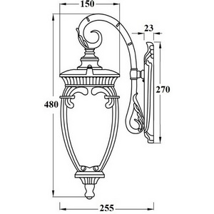 Изображение товара Настенный фонарь уличный IP44 Oasis Light VERONA 86202 Gb