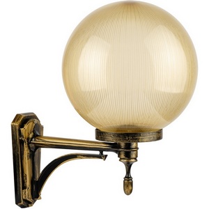 Изображение товара Настенный фонарь уличный IP44 Oasis Light Globo Prism gold 88201PG 09 Gb в форме шара