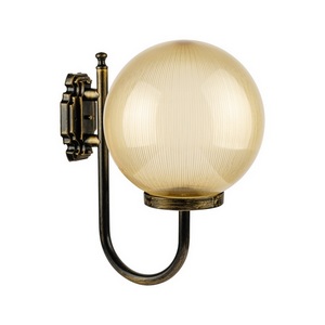 Изображение товара Настенный фонарь уличный IP44 Oasis Light Globo Prism gold 88201PG 10 Gb в форме шара