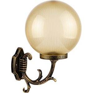 Изображение товара Настенный фонарь уличный IP44 Oasis Light Globo Prism gold 88201PG 16L Gb в форме шара