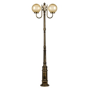 Изображение товара Наземный фонарь IP44 Oasis Light Globo Prism gold 88210PGA 10 Е7 Gb в форме шара