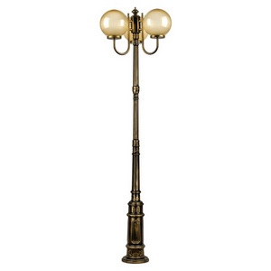 Изображение товара Наземный фонарь IP44 Oasis Light Globo Prism gold 88210PGB 10 Е7 Gb в форме шара