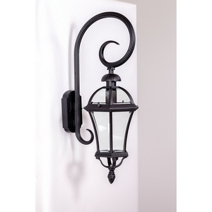 Изображение товара Настенный светильник с черной арматурой уличный фонарь IP44 95202L/18 Bl Oasis Light ROMA L